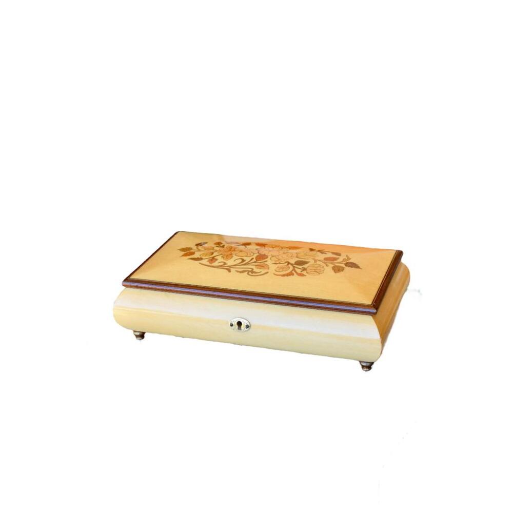 Italian Sorrento Inlaid Floral Bouquet Musical Box